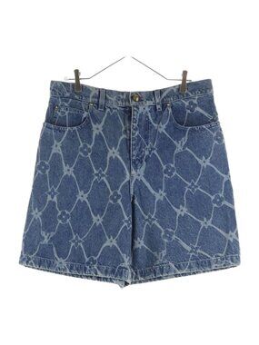 Louis Vuitton LV Monogram Denim Shorts Koe Blue